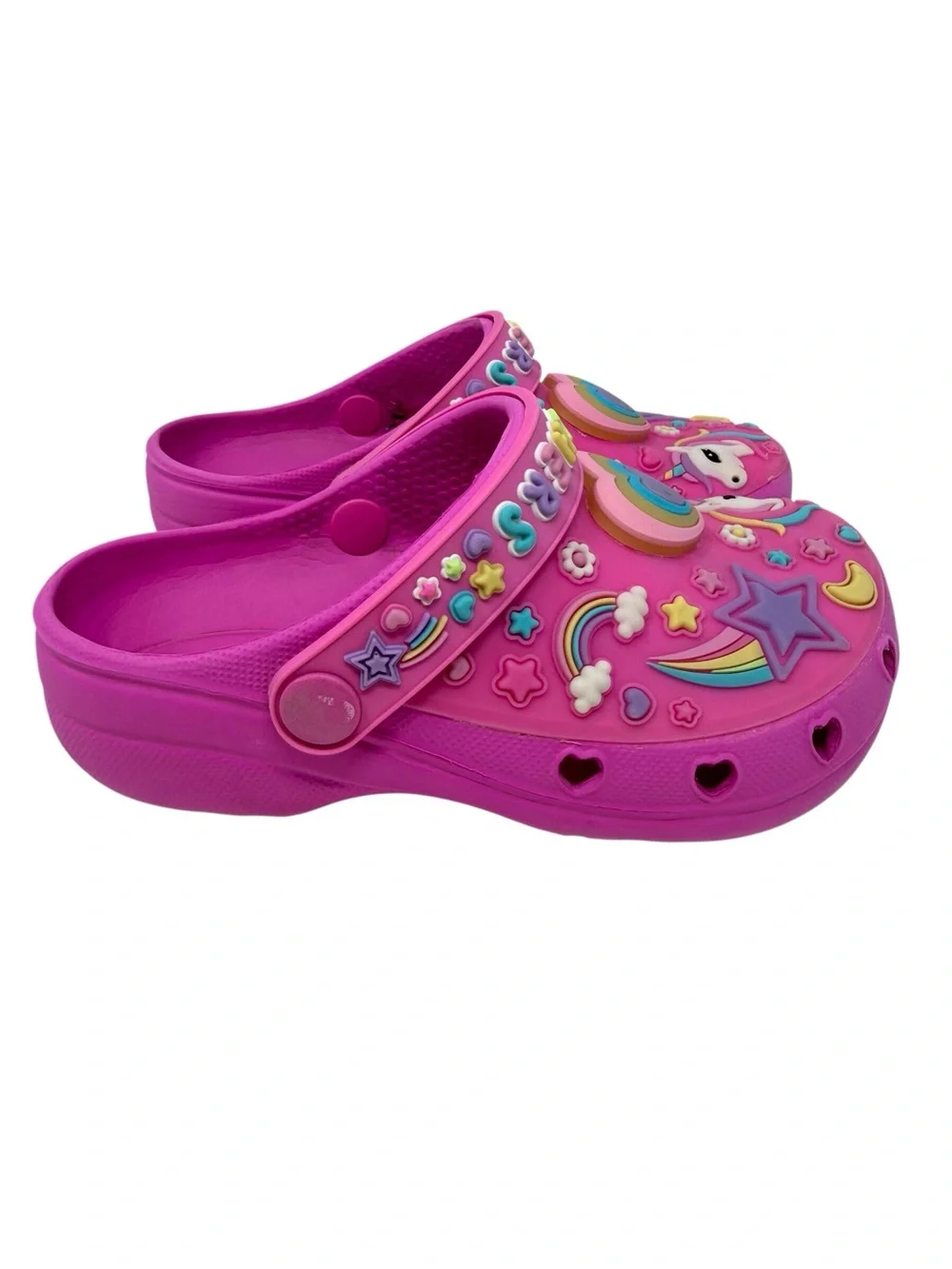 Skechers Pink Unicorn Rainbow Light Up clog style Play Shoes Girls Size 9/10